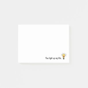 Schattigee hart gloeilamp post-it® notes