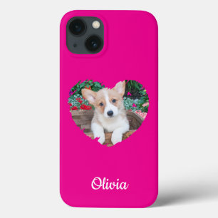 Schattigee Hart Pet Foto & Dog Paw Prints, Aangepa Case-Mate iPhone Case