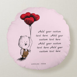 Schattigee hartballonnen Teddy Bear Valentijn's Da Rond Kussen