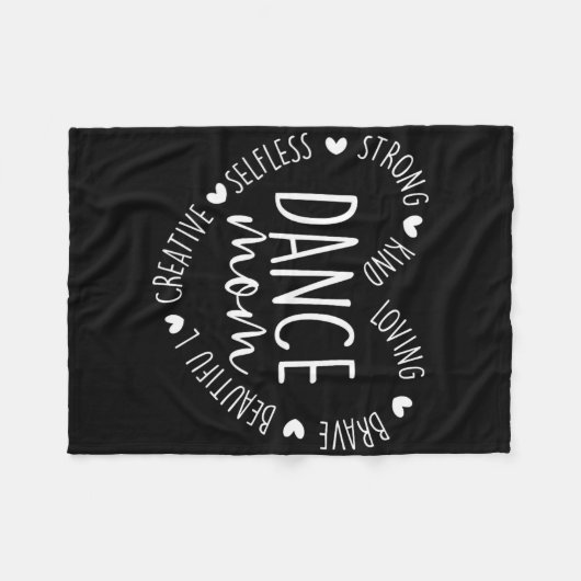 Schattigee Hartdans Moeder Trotse Danser Mama Dans Fleece Deken (Voorkant (Horizontaal))