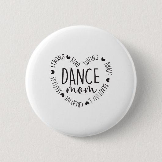 Schattigee Hartdans Moeder Trotse Danser Mama Dans Ronde Button 5,7 Cm (Voorkant)
