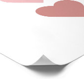 Schattigee harten Boho kinderkamer Poster (Hoek)