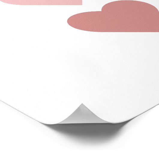 Schattigee harten Boho kinderkamer Poster (Hoek)