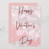 Schattigee Harten Eenvoudige Valentijnsdag Kaart (Voorkant / Achterkant)