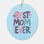 Schattigee harten en bloemen beste mam ooit keramisch ornament (Links)