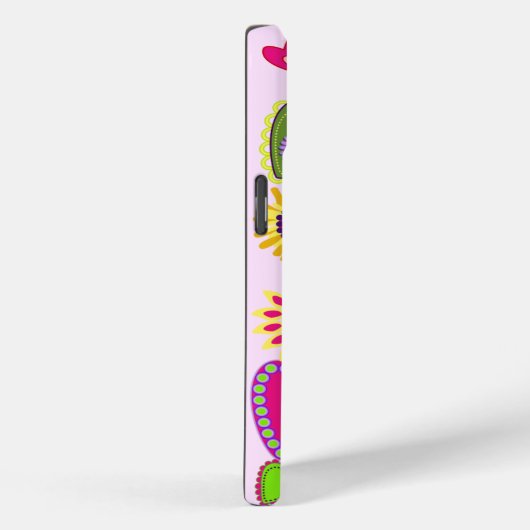 Schattigee harten en bloemen Case-Mate iPhone case (Achterkant / Rechts)