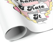 Schattigee harten geel kant en roze Bedankt, ik ha Cadeaupapier (Rol Hoek)