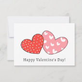 Schattigee Harten Kinder School Valentijn Kaart (Voorkant)