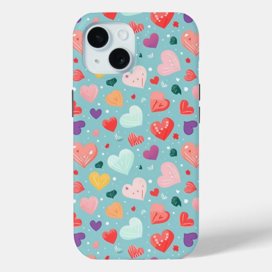 Schattigee harten Kleurrijke Patroon Case-Mate iPhone Case (Achterkant)