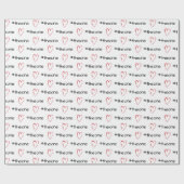 Schattigee harten minimaal zwart-wit cadeaupapier (Vlak)