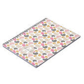 Schattigee harten pastel kleuren monogram naam notitieboek (Linkerzijde)
