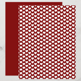 Schattigee harten Patroon Maroon Rood Scrapbook Pa