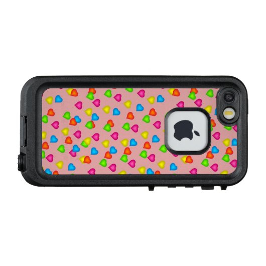 Schattigee harten Pattern LifeProof Hoesje (Achterkant (horizontaal))