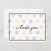 Schattigee harten stijl 1 briefkaart (Voorkant / Achterkant)