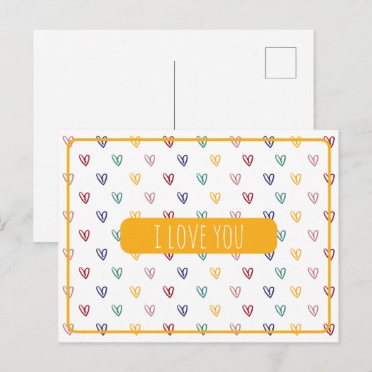 Schattigee harten stijl 2 briefkaart (Voorkant / Achterkant)