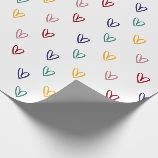 Schattigee harten stijl 2 cadeaupapier (Hoek)