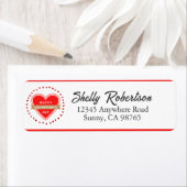 Schattigee harten Valentijns Adresetiketten Etiket (Insitu)