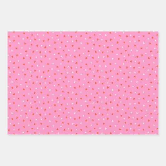 Schattigee harten Valentijnse Inpakpapier Vel (Voorkant)