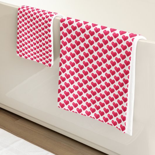 Schattigee harten Valentijnse Waterverf Eenvoudig  Bad Handdoek