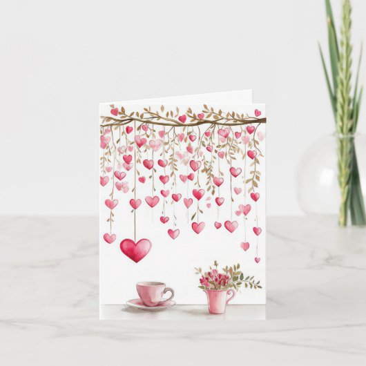 Schattigee Harten Valentijns's Groet Kaart (Voorkant)