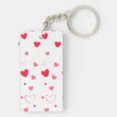Schattigee hartliefde Happy Valentines Day van Bum Sleutelhanger (achterkant)