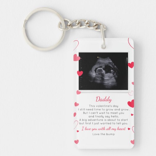 Schattigee hartliefde Happy Valentines Day van Bum Sleutelhanger (Voorkant)