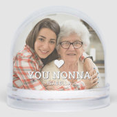 Schattigee HARTLIEFDE U NONNA Moederdag Foto Sneeuwbol (Voorkant)