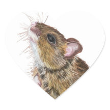 Schattigee hartvormige sticker