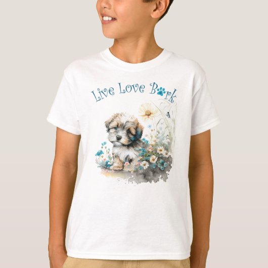 Schattigee Havanezer Hondenbloem T-shirt (Voorkant)