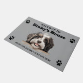 Schattigee Havanezer Waterhond Foto Deurmat (Schuin)