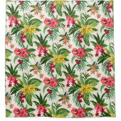 Schattigee Hawaïaanse kleurrijke bloemen Douchegordijn (Voorkant)