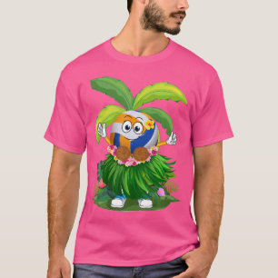 Schattigee Hawaïaanse Volleybal Bal Tropical Beach T-shirt