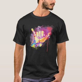 Schattigee Hawaiiaanse Shaka Teken Kleurrijke Clas T-shirt