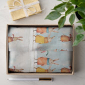 Schattigee hazen die in de sneeuw spelen tissuepapier (Geschenk)