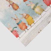 Schattigee hazen die in de sneeuw spelen tissuepapier (Detail)