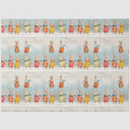 Schattigee hazen die in de sneeuw spelen tissuepapier