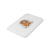 Schattigee Hazmat Cat Halloween Snoep Monster Fun  Badmat (Gekanteld)