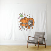 Schattigee Hazmat Cat Halloween Snoep Monster Fun  Wandkleed (In Situ (horizontaal))