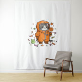 Schattigee Hazmat Cat Halloween Snoep Monster Fun  Wandkleed (In situ)