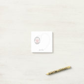 Schattigee Hedgehog Aangepaste Naam Hart Notities Post-it® Notes (Op bureau)