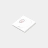 Schattigee Hedgehog Aangepaste Naam Hart Notities Post-it® Notes (Schuin)