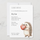 Schattigee Hedgehog Animal Heart Verjaardag Kaart (Voorkant)