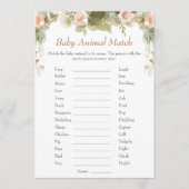 Schattigee Hedgehog Animal Match Baby shower activ Kaart (Voorkant)