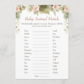 Schattigee Hedgehog Baby shower Bingo en Dierenmat Kaart (Achterkant)