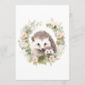 Schattigee Hedgehog Baby shower Bingo Kaart (Achterkant)