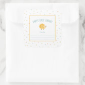 Schattigee Hedgehog Baby's Eerste Bibliotheek Book Vierkante Sticker (Tas)