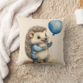 Schattigee Hedgehog Blue Balloon Boys Kussen (Deken)