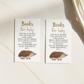 Schattigee Hedgehog Boek Aanvraag Baby shower Behu Informatiekaartje