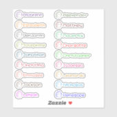 Schattigee Hedgehog Custom Meerdere Namen Stickers (Vel)