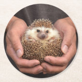 Schattigee Hedgehog Faux Roos Gold Onderzetter (Voorkant)